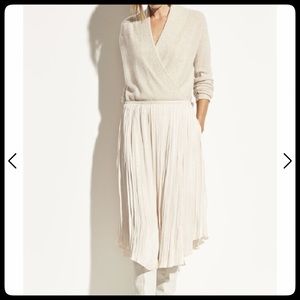 VINCE Pleated MIDI Skirt